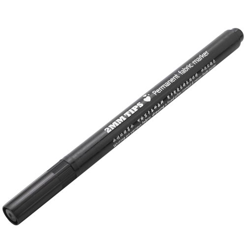 1 X Stylos Marqueurs De Tissu Couleurs Permanentes Pour Vêtements T-Shirt Chaussures Textile Diy Noir