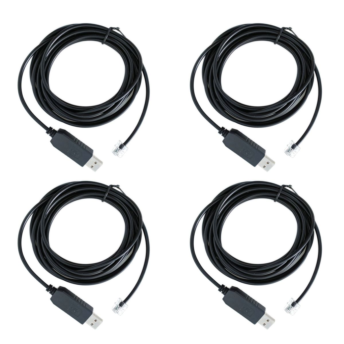 4X Adaptateur USB Vers Rj11 Rj12 6P4C Cble de ContrLe SRi...