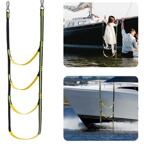 Échelle De Corde Marine, Pour Bateaux Gonflables, Pêche, Kayaks, À Moteur, D'embarquement Marine Portable 4 Ascenseurs