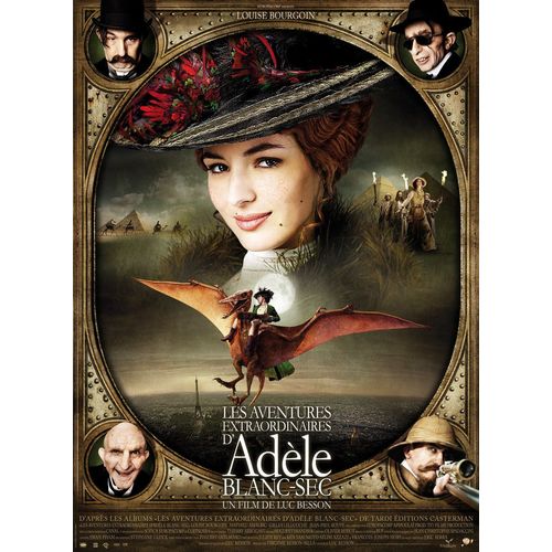 Les Aventures Extraordinaires D'adele Blanc-Sec - Affiche Originale De Cinéma - Format 40x60 Cm - Un Film De Luc Besson Avec Mathieu Amalric, Louise Bourgoin, Gilles Lellouche, Jean-Paul Rouve - 2010