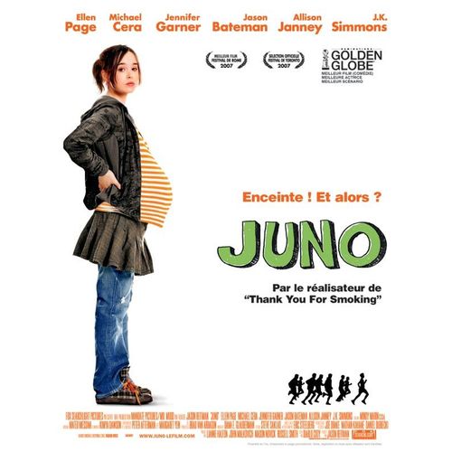 Juno - Affiche Originale De Cinéma - Format 40x60 Cm - Un Film De Jason Reitman Avec Ellen Page, Michael Cera, Jennifer Garner, Jason Bateman, Allison Janney - Année 2007