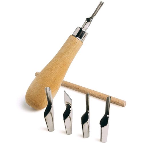 2x Outils De Sculpture Tampon En Caoutchouc Coupe Bloc Avec L'ensemble D'outils