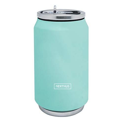 Nerthus Fih 786 Boîte Isolante à Double Paroi Turquoise 330 Ml, Acier Inoxydable, Joint en Silicone, sans Bpa, 18/8