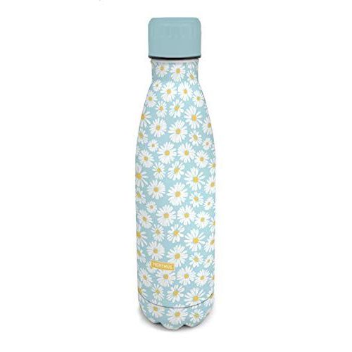 Nerthus FIH 601 601 Thermos double paroi pour friandises et chaudes Design marguerites 500 ml sans BPA, bouchon hermétique, acier inoxydable 18/19