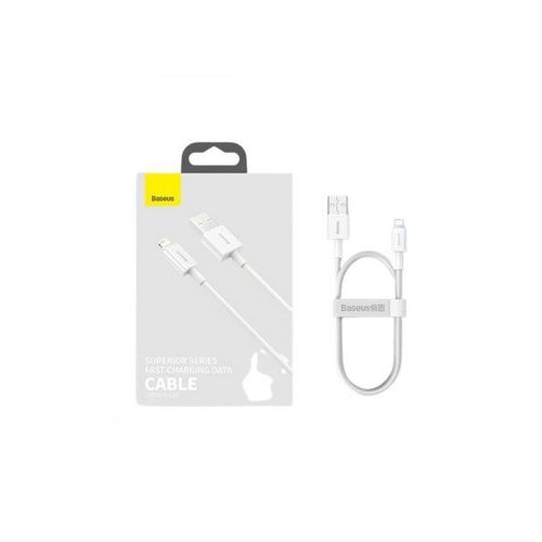 Câble Lightning Baseus Superior 2.4A 2M Blanc (CALYS -C02)