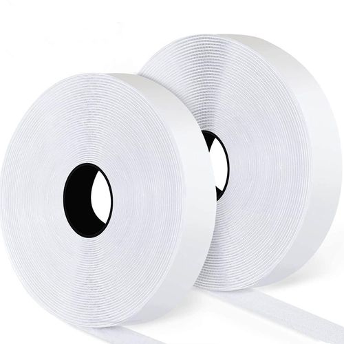 Bande Velcro auto-adhésive ruban adhésif INF Auto-adhésive avec Super colle Blanc 2 cm / 8 m