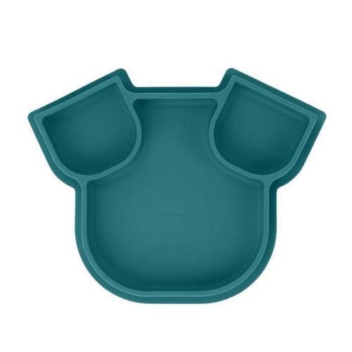 Assiette Compartimentée En Silicone Isy Chien - Bleue - Babymoov