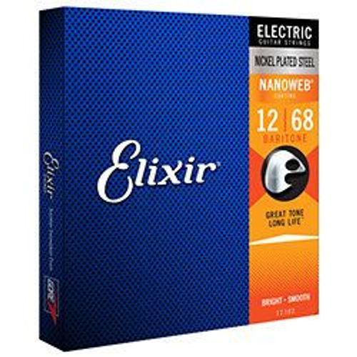 Elixir Nanoweb 12302 - Jeu De Cordes Baryton Guitare Électrique 12-68