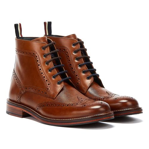 Ben Sherman Alfred Brogue Bottes Marron Pour Homme