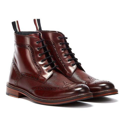 Ben Sherman Alfred Brogue Bottes Bordeaux Pour Hommes