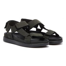 Clarks Sunder Range Nubuck Sandales Noires Pour