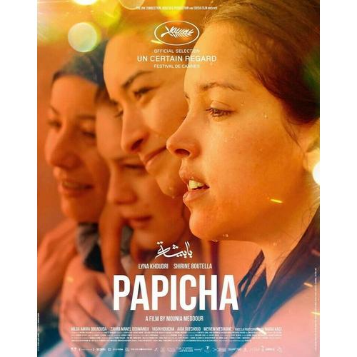 Papicha - Véritable Affiche De Cinema Pliée - Format 120x160 Cm - De Mounia Meddour Avec Lyna Khoudri, Shirine Boutella, Amira Hilda Douaouda - 2019