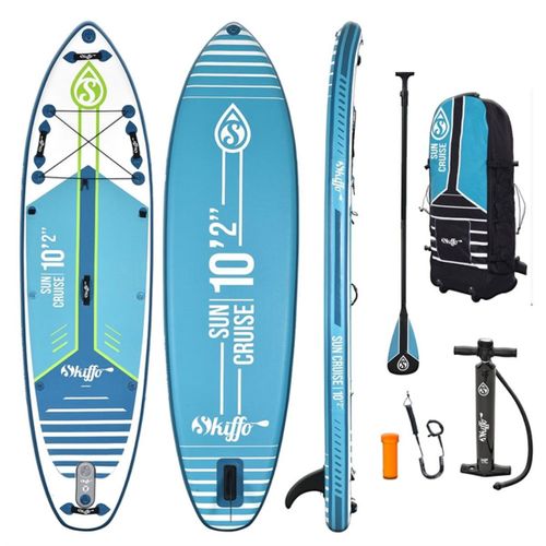Stand Up Paddle Gonflable Sun Cruise 10'2 - 310x84x15cm (10"2'x33"X6") Skiffo - Dropstitch Double Couche Fusionné Pack Complet