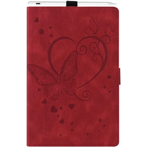 Lagogi Coque Ipad 9.7 Pouces,Compatible Avec Ipad Air 2, Ipad 6ème Et 5ème Génération Et Ipad Pro 9.7, Avec Support Fonction Et Protection Anti-Chute, Fin Léger - Rouge