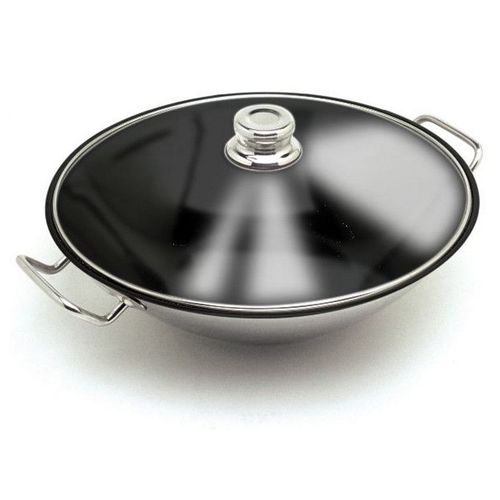 Artame - Wok Inox + Couvercle Verre 36cm - 32854