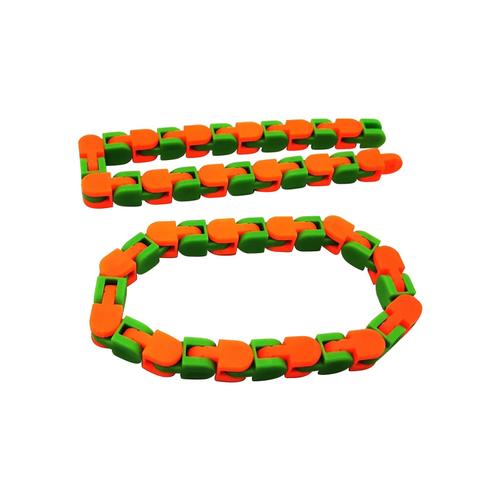 Couleur Orange Vert Puzzle Coloré Jouets Sensoriels Fidget Anti-Stress Rotation Et Forme 24 Bits Enfants Autisme Serpent Puzzles Classique Jouet Sensoriel Jouets Figet