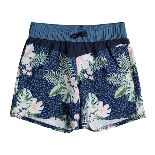 Short De Bain Bleu À Fleurs Fille Roxy Lovely