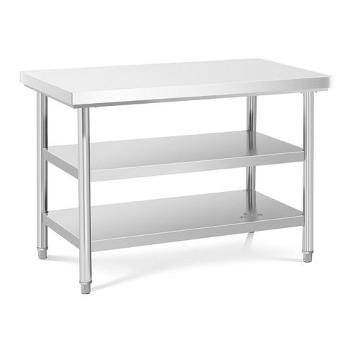 Table De Travail Inox 120 X 70 Cm 600 Kg 3 Niveaux Helloshop26 14_0003684