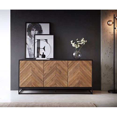 Commode Famke Mangue Teck 145 Cm 3 Portes Buffet