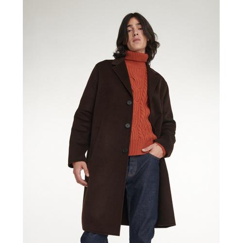 manteau en laine marron