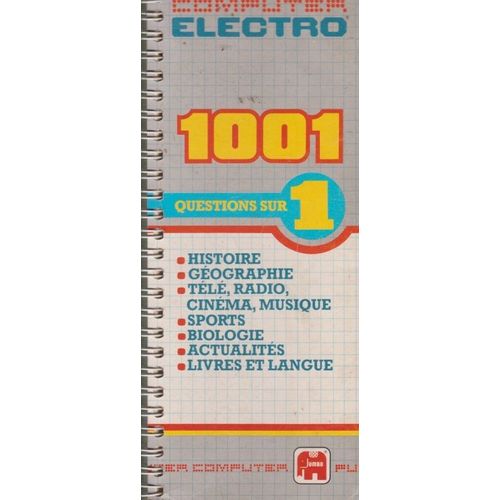 Computer Electro 1001 Questions Sur 1
