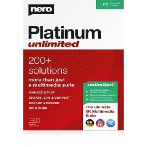 Nero Platinum Unlimited 2022 - Logiciel En Téléchargement - Pc