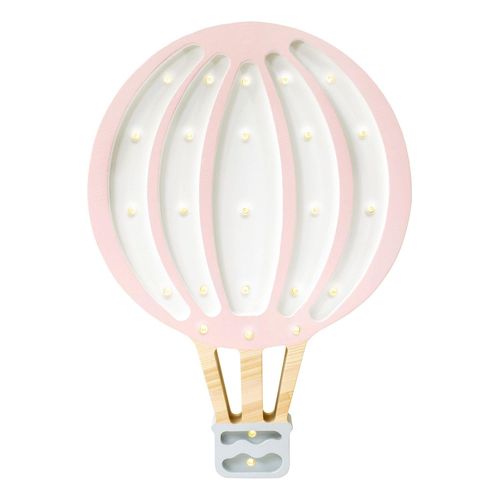 Lampe Veilleuse Montgolfière Rose Poudré