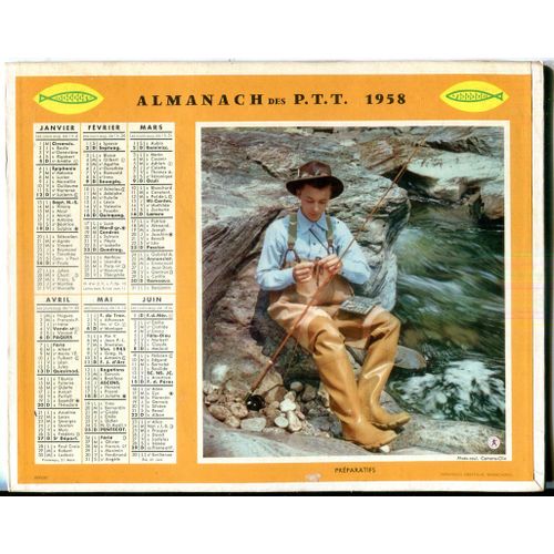 Almanach Des P. T. T. - " Oberthur " - Creuse - 1958