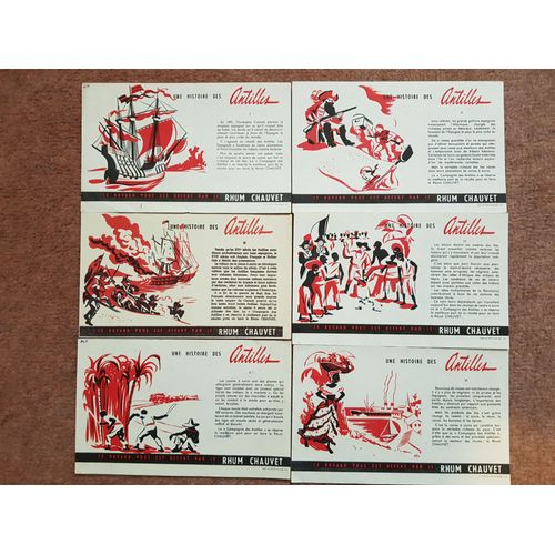 Rare. Collection Complète Des 6 Buvards Rhum Chauvet.
