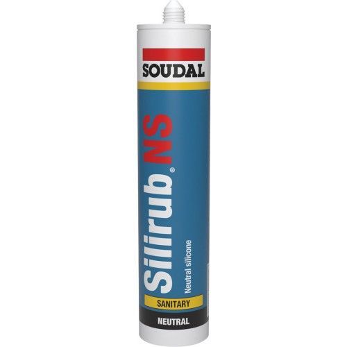Mastic silicone sanitaire - neutre - 24x300ml - blanc - Silirub NS SOUDAL