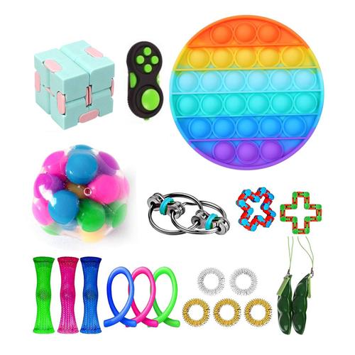 couleur T Pack de jouets anti-stress pour enfants, objet bon marché, popite  polka dot, pour autisme