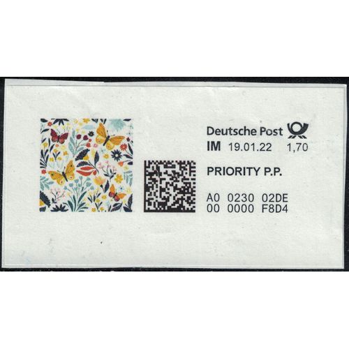Allemagne Vignette Qr Code Papillons Et Fleurs Su