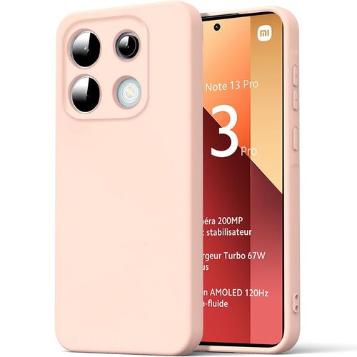 Coque Pour Xiaomi Redmi Note 13 Pro 4g (Pas Pour 5g) - Protection Silicone Liquide Ultra Slim Rose - E.F.Connection