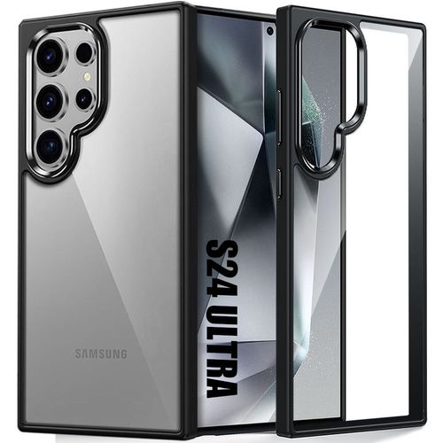 Coque Pour Samsung Galaxy S24 Ultra, Protection Antichoc Anti-Rayures Arrière Rigide Transparent - E.F.Connection