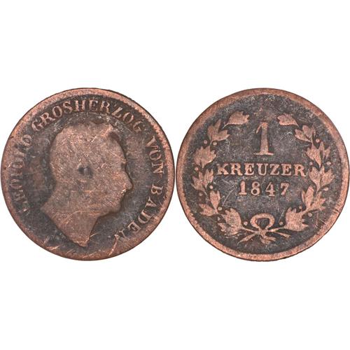 Allemagne - Grand Duché De Bade - 1747 - 1 Kreuzer - Léopold 1er - 03-015