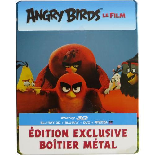 Angry Birds : Le Film - Combo Blu-Ray 3d/3d + Dvd 2d + Copie Digitale (Sous Réserve De Validité) - Édition France Boîtier Steelbook 3 Discs, Inclus Le Masque Lunette "Angry Birds"