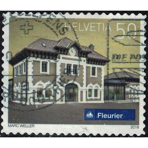 Suisse 2018 Oblitéré Used Railway Station Gare Ferroviaire Fleurier Chemins De Fer Y&t Ch 2485 Su