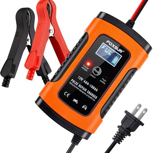 Chargeur De Batterie Intelligent Automatique 12v Pour Moto Et Voiture, Réparation Des Impulsions De Gel Efb Agm, Chargeur De Batterie Avec Écran Lcd