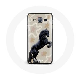Coque Pour Samsung Galaxy J7 2016 Frison Noir Race De Cheval
