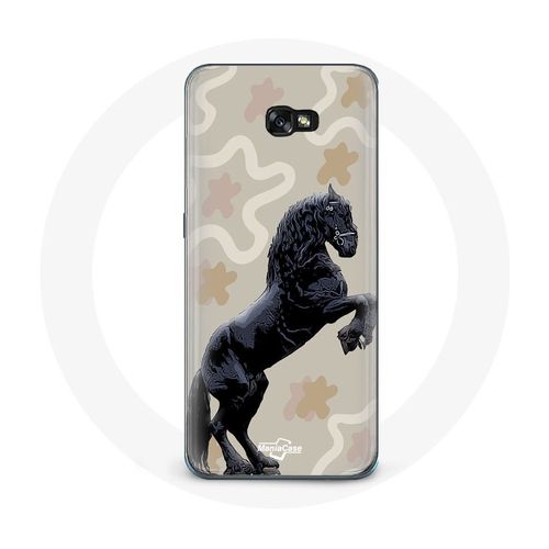 Coque Pour Samsung Galaxy A8 2016 Frison Noir Race De Cheval