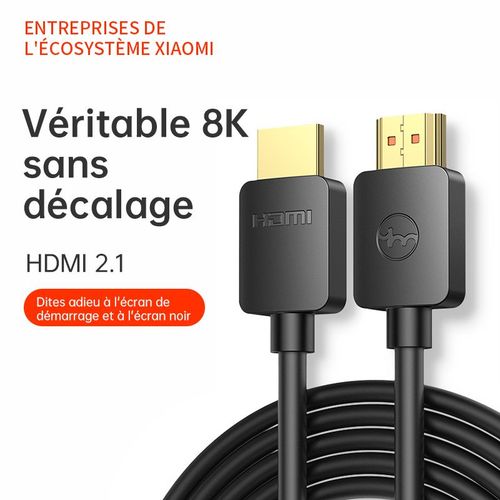 Câble HDMI2.1 YHEMI 8K/60Hz Ultra Haute Vitesse 18Gbps Affichage HDR 3D visual effects Câble de connexion pour PS5/4 Switcn,projecteur,Xiao\Huawei TV box-3m