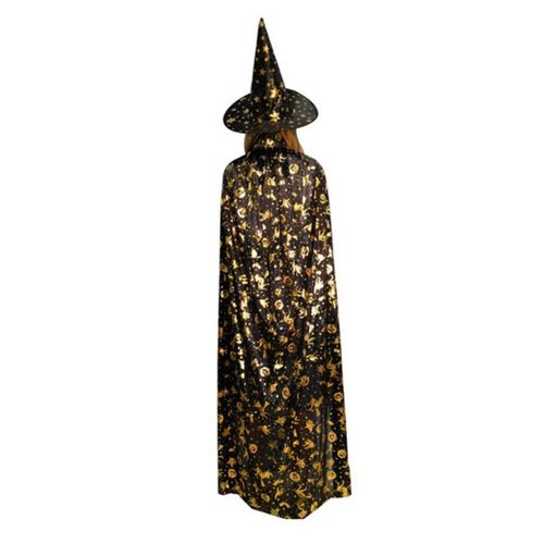 Robe Cosplay Pour Filles Et Garçons, Manteaux, Costumes D'halloween, Cape De Magicien, Cape, Bonnet Avec Chapeau Pointu, Fête D'anniversaire Pour Enfants
