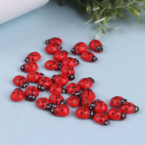 Autocollant Coccinelle En Bois, 100 Pièces, Dos Adhésif Peint Pour Enfants, Bricolage, Artisanat, Décoration De Fête Pour La Maison, Vacances