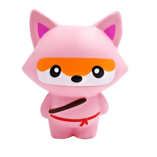 Couleur Renard Ninja Rose Jouets Doux Parfumés Anti-Stress, Animaux De Dessin Animé, Ninja, Renard, Panda, Squishies À Montée Lente