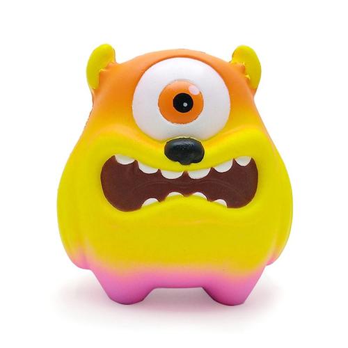 Couleur Jaune Jouets À Presser Pour Enfants Et Adultes 11x8x10 Cm, Grand Oeil, Adorables Squishies De Monstre Parfumés, Squishy Doux À Montée Lente, Cadeau