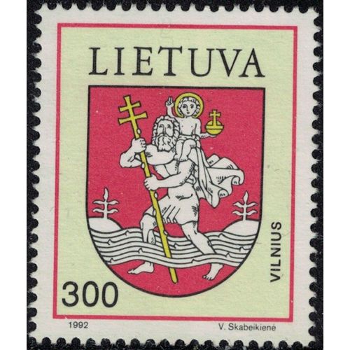 Lituanie 1992 Used Coat Of Armes Blason Vilnius Y&t Lt 437 Su