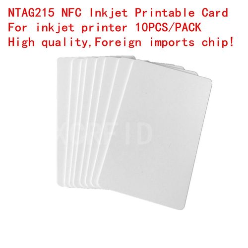 Carte Nfc Ntag215 Vierge 13.56mhz,Impression À Jet D'encre Blanc,Pour Amiibo Tagmo Et Tous Les Appareils Mobiles Nfc
