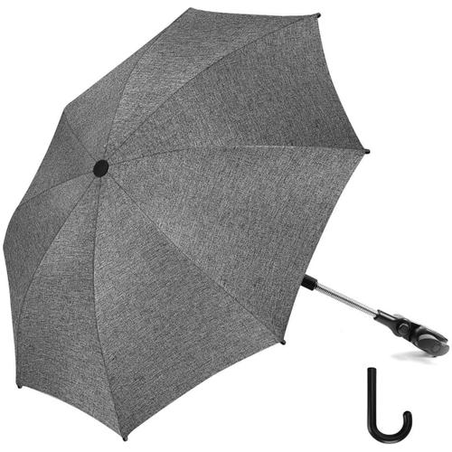 75/85 Cm Diamètre Protection Solaire avec Parapluie Droit Poignée Réglable OEAK Universel Parasol Poussette Buggy Protection UV 50 