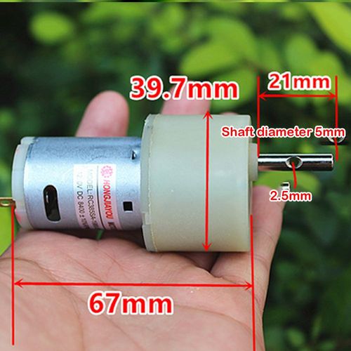 Moteur à engrenages cc 5V-12V 6V 9V, Micro aimant Permanent, boîte de vitesses à balais de carbone CW CCW 25rpm-60rpm, moteur lent, couple élevé, 385
