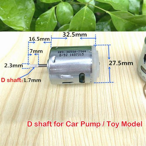 Moteur électrique à balais de carbone à arbre en D, 27.5x32.5mm, 365 cc 6V- 12V, 11600 tr/min, 12 volts, 23500 tr/min, haute vitesse, pour voiture, flambant neuf